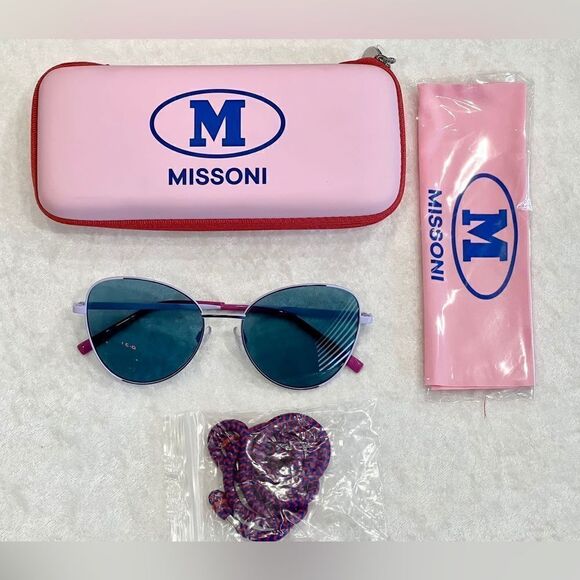 NIB Matte Blue M Missoni Sunglasses - Picture 11 of 11